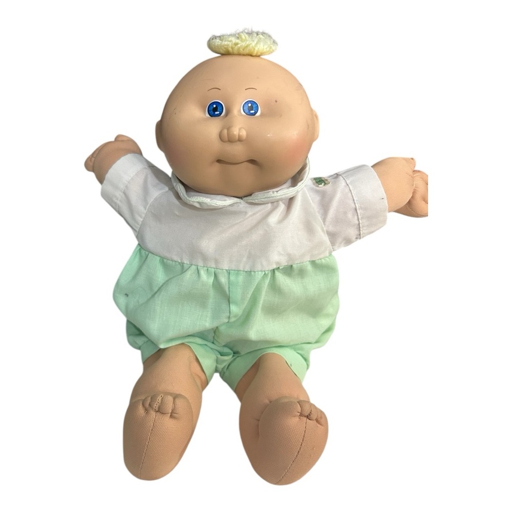 Cabbage Patch Kids Doll - Blonde Hair, Blue Eyes, Original Outfit! Vintage 1985